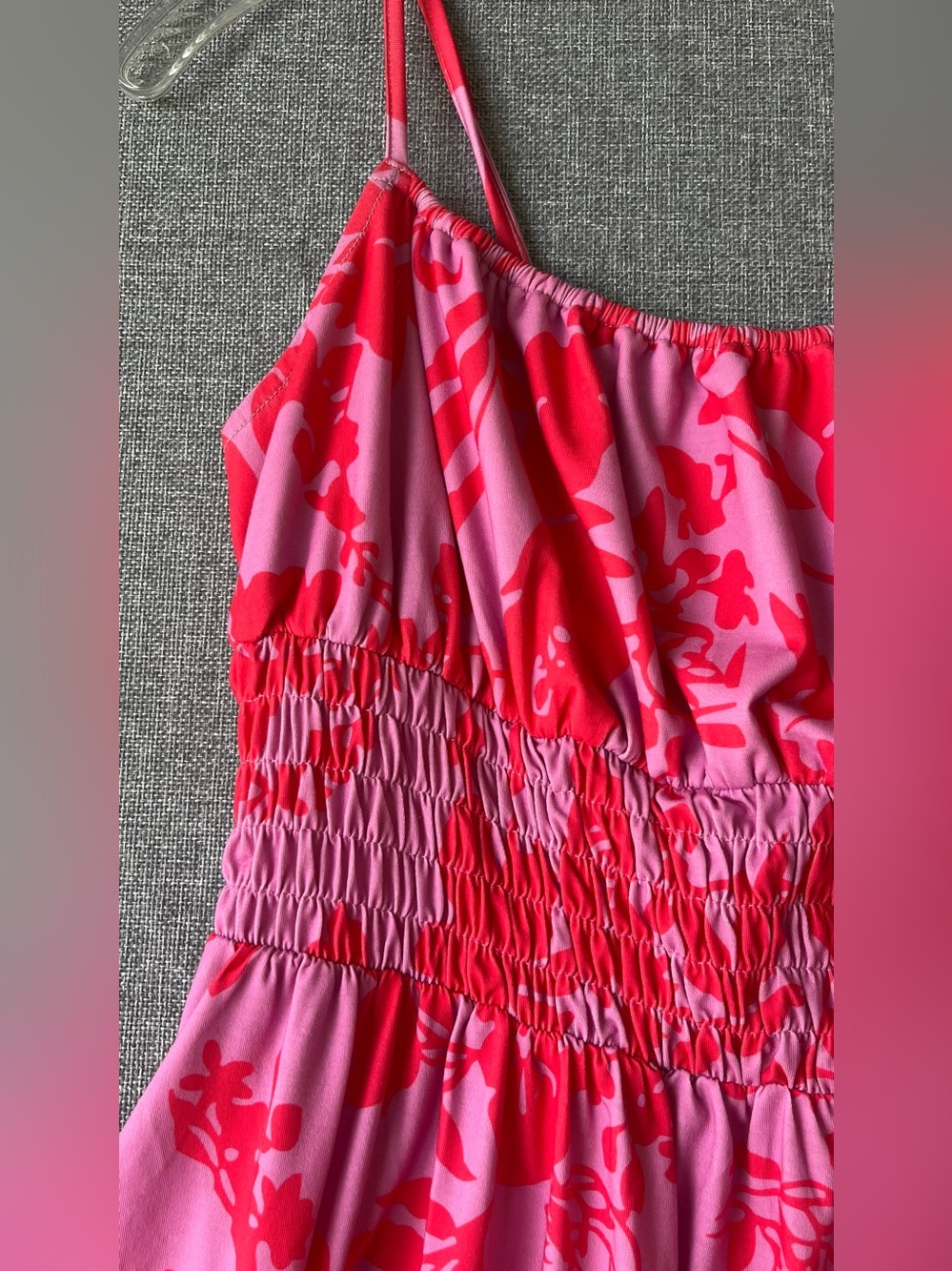 Grace Karin Pink and Red Floral Spaghetti-Strap Sundress - Picture 5 of 6